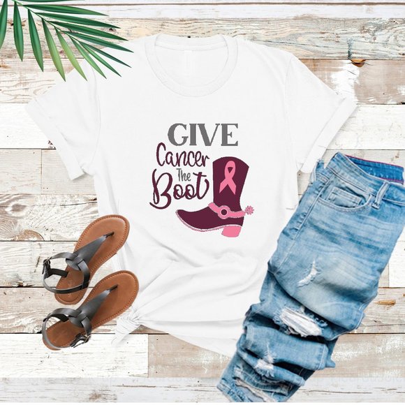 Tops - Give Cancer the Boot tshirt